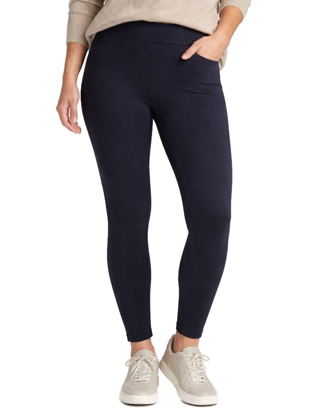 SPANX Perfect Pant Skinny Leggings High Rise Pull On Black Size M